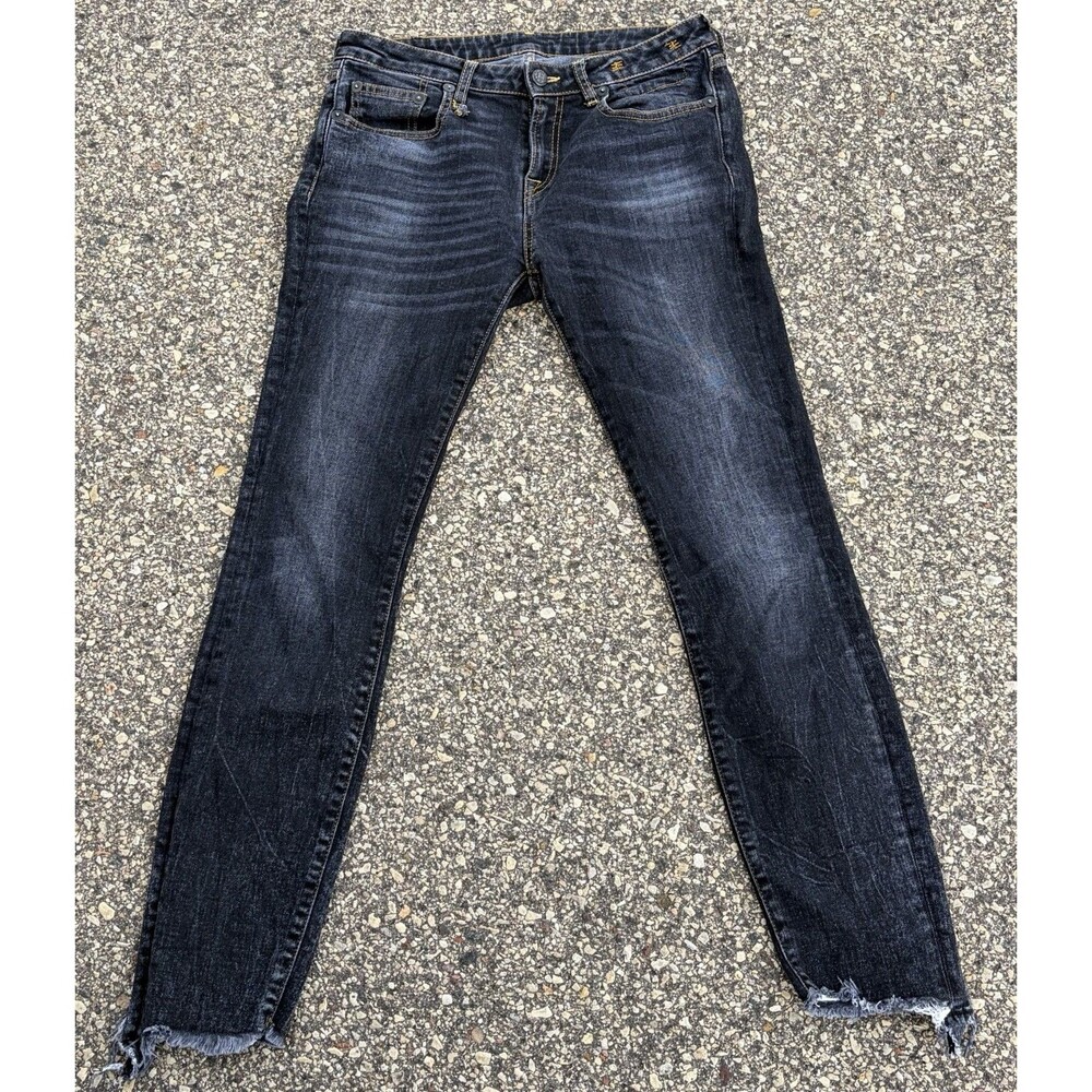 Women's R13 Dark Wash Denim Jeans Raw Hem, Size 28